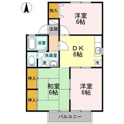 サニーハウスさとうB棟の物件間取画像